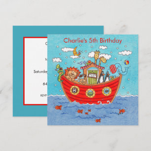 Personalised Noah's Ark Birthday Invitation