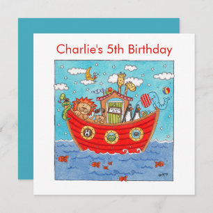 Personalised Noah's Ark Birthday Invitation