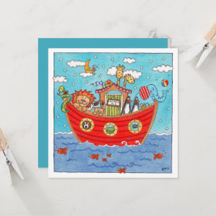 Personalised Noah's Ark Birthday Invitation