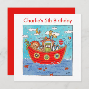 Personalised Noah's Ark Birthday Invitation