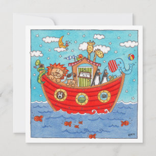 Personalised Noah's Ark Birthday Invitation