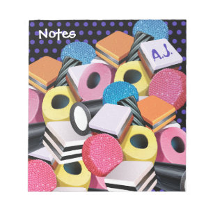 Personalised Notepad Candy Allsorts design