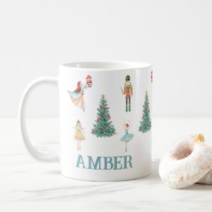 Personalised Nutcracker & Ballerina Cute Christmas Coffee Mug