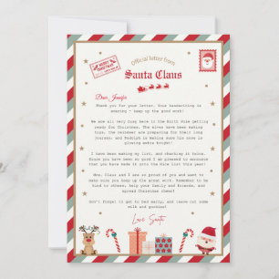 Personalised Official North Pole Santa Gift Tags Invitation