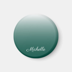 Personalised ombre gradient green magnet