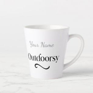 Personalised Outdoorsy Cute Custom Gift her name Latte Mug