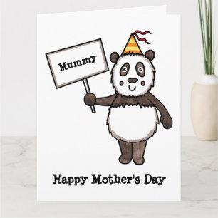 Personalised Panda Mother's Day Card