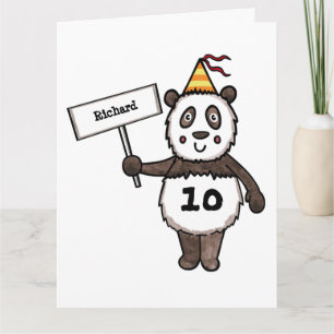 Personalised Panda Party Kid's Birthday Card