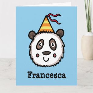 Personalised Panda Party Kid's Birthday Card