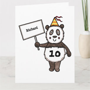 Personalised Panda Party Kid's Birthday Card