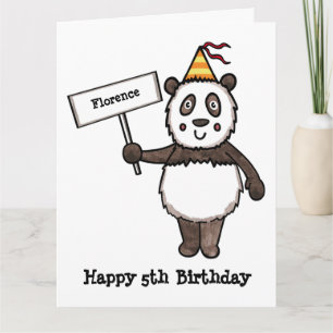 Personalised Panda Party Kid's Birthday Card