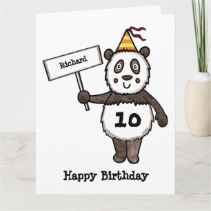 Personalised Panda Party Kid's Birthday Card