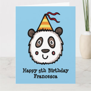 Personalised Panda Party Kid's Birthday Card