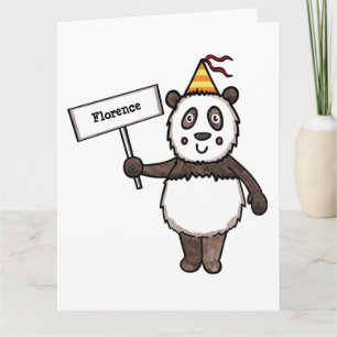 Personalised Panda Party Kid's Birthday Card