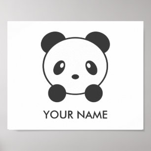 Personalised panda poster