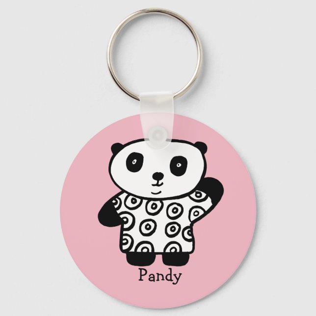 Personalised Pandy the Panda Keychain (Front)