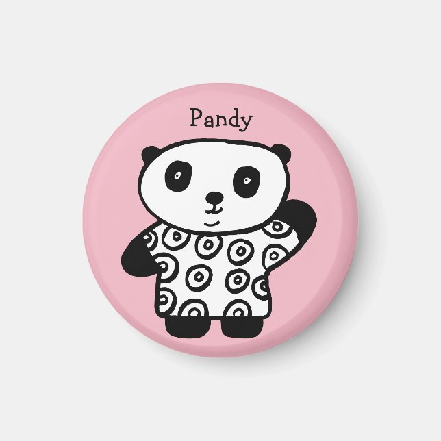 Personalised Pandy the Panda Magnet (Front)