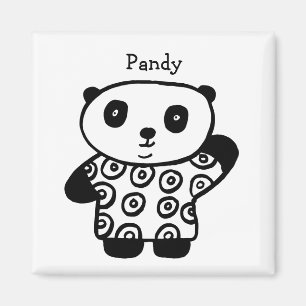 Personalised Pandy the Panda Magnet