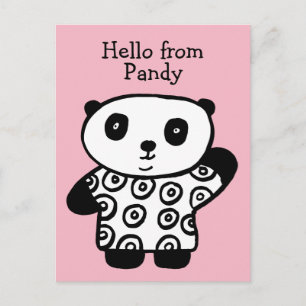Personalised Pandy the Panda Postcard