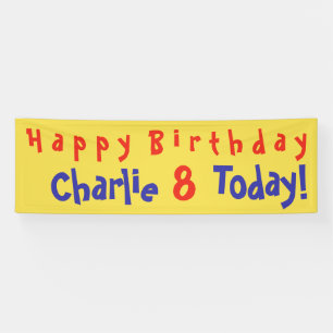 Personalised Party Banner with Name and Age