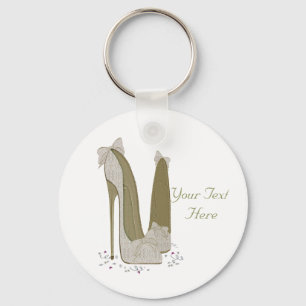 Personalised Party Stiletto Shoe Art Keychain