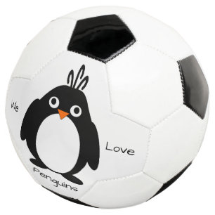 Personalised Penguin Design Soccer Ball