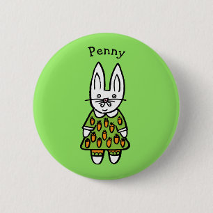 Personalised Penny the Rabbit 2 Inch Round Button