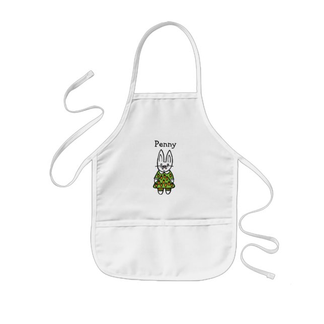 Personalised Penny the Rabbit Kids Apron (Front)