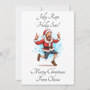 Personalised Personal Trainer Christmas Card
