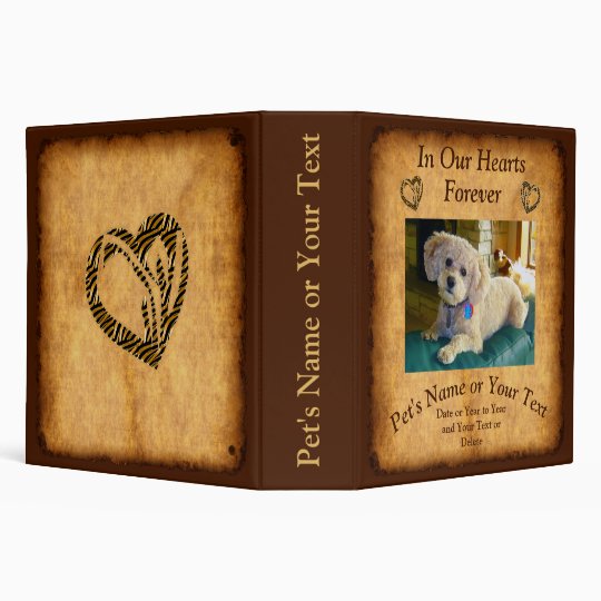 Personalised Pet Memorial Photo Album Binder Zazzle.ca