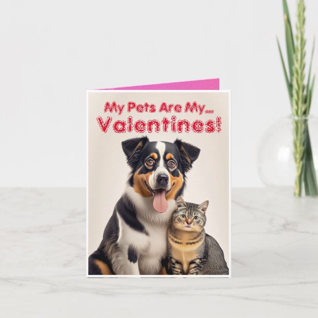 Personalised Pet Photo Valentines Day Card (Front)