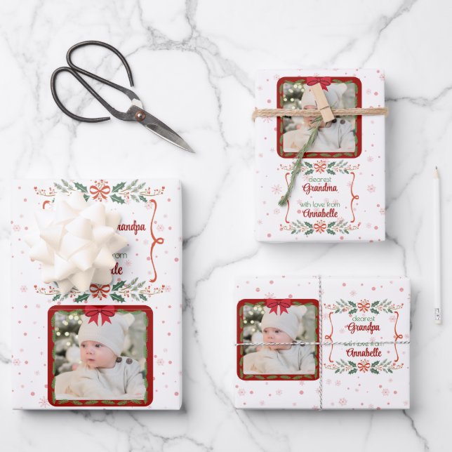 Personalised Photo and Name Wrapping Paper (Front)