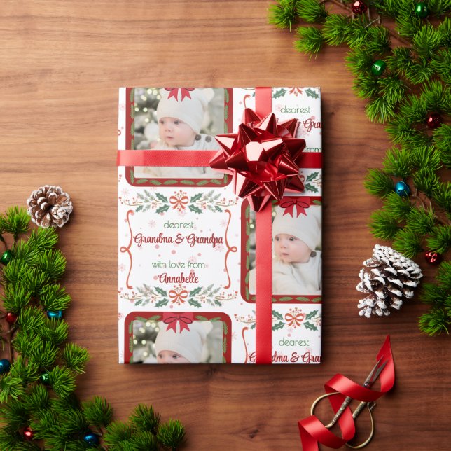 Personalised Photo and Name Wrapping Paper (Holiday Gift)