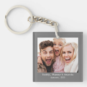 Personalised Photo and Text Photo Collage Key Ring