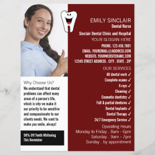 Personalised Photo, Dentistry, Dentist Advertising Flyer