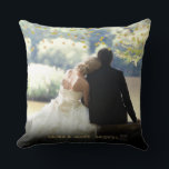 Personalised Photo Elegant Gold Confetti Throw Pillow<br><div class="desc">Customise with your own photo and names. Featuring elegant gold confetti. Designed by Pure Piglet© at www.zazzle.com/purepiglet*.</div>