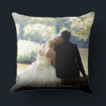Personalised Photo Elegant Gold Confetti Throw Pillow<br><div class="desc">Customise with your own photo and names. Featuring elegant gold confetti. Designed by Pure Piglet© at www.zazzle.com/purepiglet*.</div>