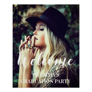 Personalised Photo Graduation Party Welcome  Poster
