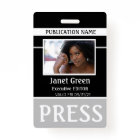 Personalised Photo ID Reporter Press Pass ID