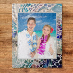 Personalised Photo Jigsaw Puzzle<br><div class="desc">You can customize this puzzle with your own photo.
The frame is decorated with a print of my Seashell Mosaic.
 It was made with found shells and small fragments of coloured glass and pebbles.
 Original Mosaic © Michele Davies</div>