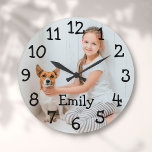 Personalised Photo Name Large Clock<br><div class="desc">Perfect for nurseries, bedrooms or any room in your home. A fun design which you can personalise with a loved one's name and photo to create a unique gift. Designed by Thisisnotme©</div>