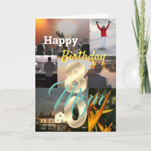 Personalised Photo Upload 80th Birthday Card