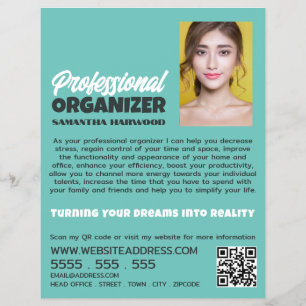 Personalised Photograph, Professional Organizer Flyer