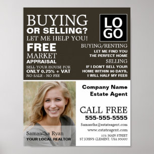 Personalised Photograph, Realtor, Estate Agent Poster