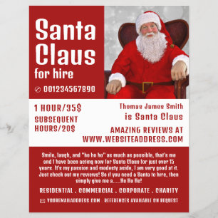Personalised Photograph, Santa Claus Entertainer Flyer