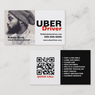 Personalised Photograph, Uber Driver Business Card