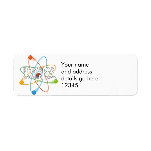 Personalised PHYSICS. IT'S THE LAW (Front)