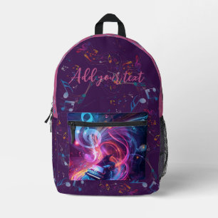 Personalised Piano Backpack Add Your Name or text