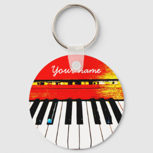 Personalised Piano Keys Keychain