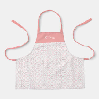 Personalised Pink Dot Shapes Apron. Apron